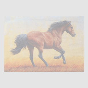 Bay Horse Galloping Tissue Paper