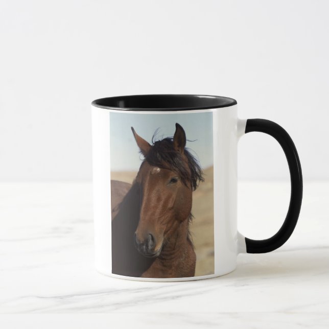 Bay Horse in Wind Mug (Right)