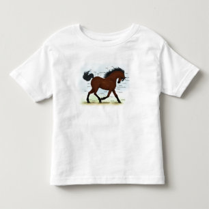 Bay Horse With Blaze Educational Anatomical Chart Toddler T-shirt