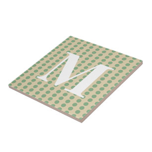 Bay Leaf Spice Moods Dots with monogram Tile