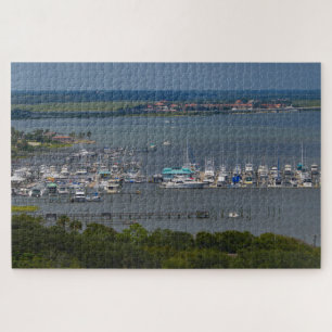 Bay Marina Boats Sailboats Yachts Coast Jigsaw Puzzle