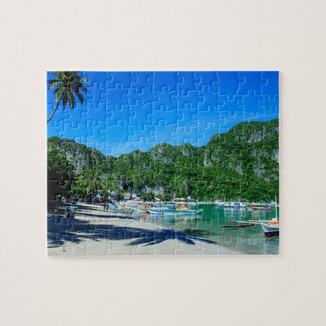 Bay Of El Nido Beach Jigsaw Puzzle (Horizontal)
