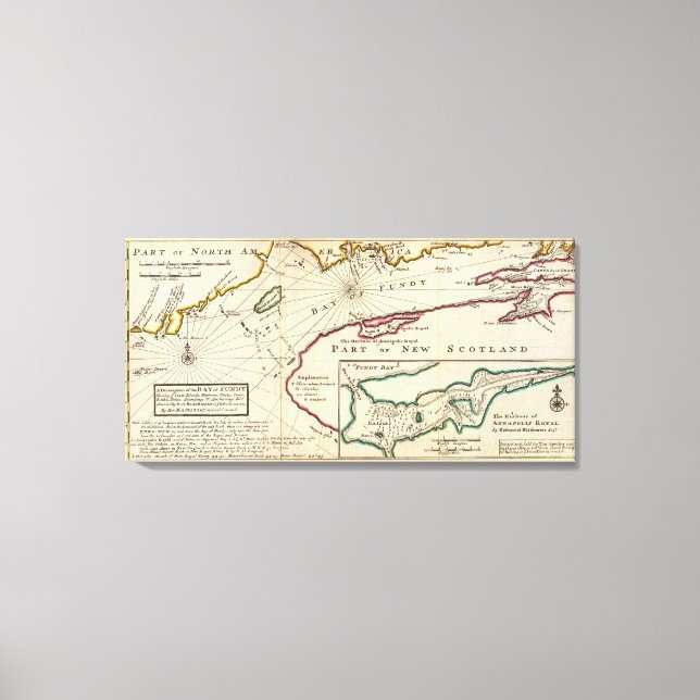 Bay of Fundy and harbour of Annapolis Royal Canvas Print (Front)