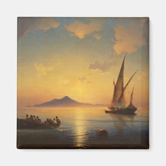 Bay of Naples Ivan Aivazovsky seascape waterscape Magnet (Front)