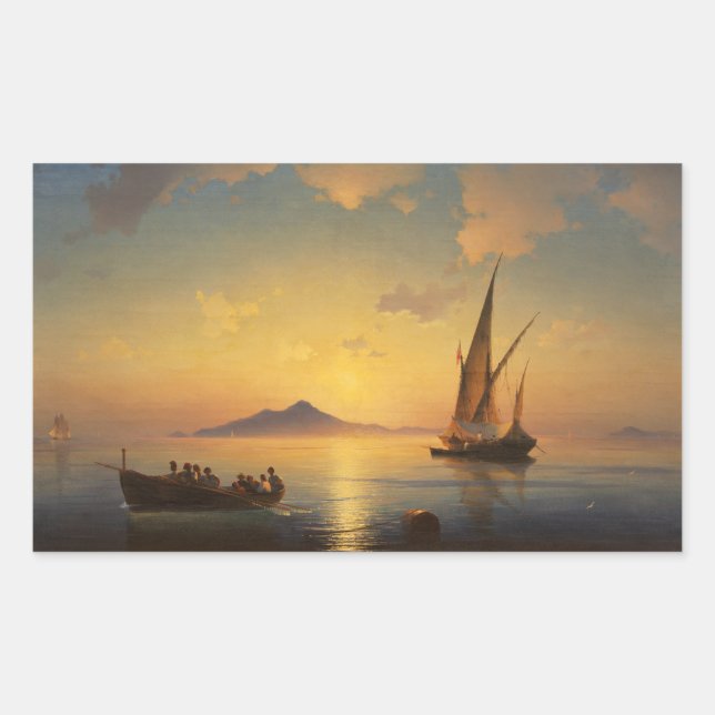Bay of Naples Ivan Aivazovsky seascape waterscape Sticker (Front)
