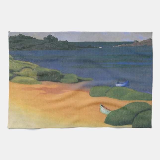Bay of Tregastel by Felix Vallotton, Fine Art Kitchen Towel (Horizontal)