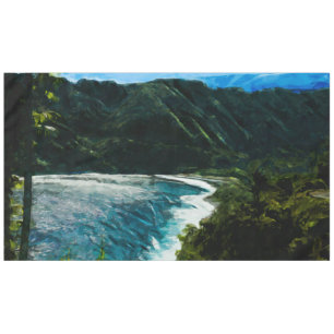 Bay On the Road to Hana Maui Hawaii Abstract Tablecloth