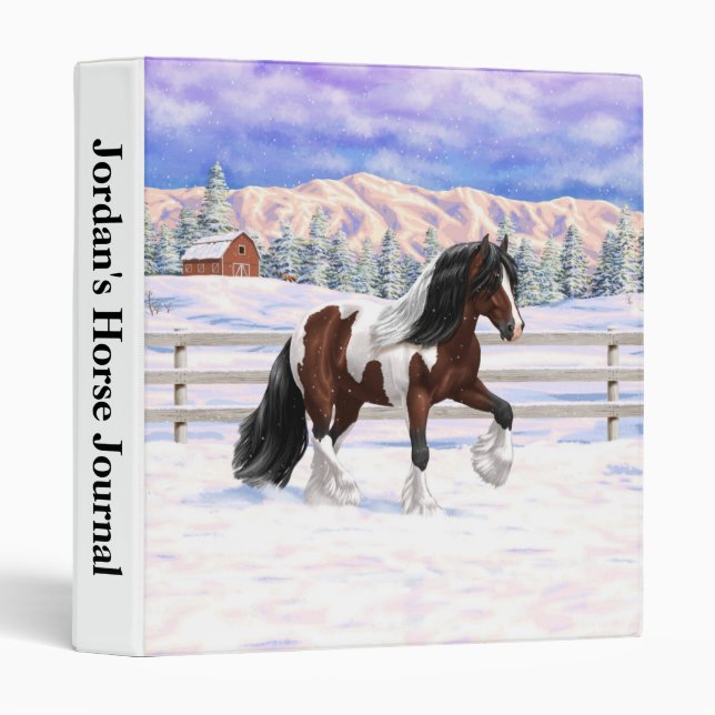 Bay Pinto Brown Skewbald Gypsy Vanner Tinker Horse Binder (Front/Spine)