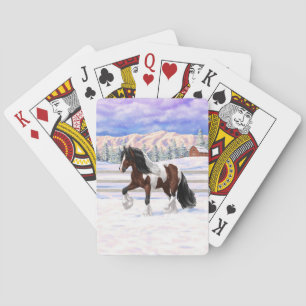 Bay Pinto Brown Skewbald Gypsy Vanner Tinker Horse Playing Cards