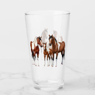Bay Pinto Paint Quarter Horses Glass