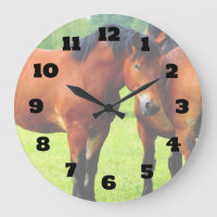 Bay Polish Bred Horse In A Lush Green Meadow