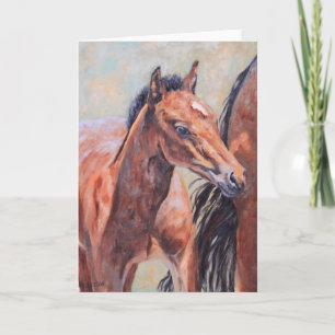 Bay Roan Foal Toutes les occasions Carte de voeux
