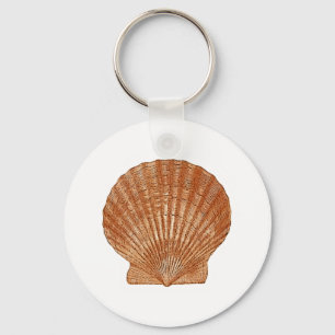 Bay Scallop Shell Keychain