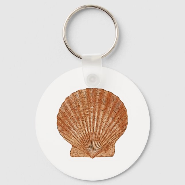 Bay Scallop Shell Keychain (Front)