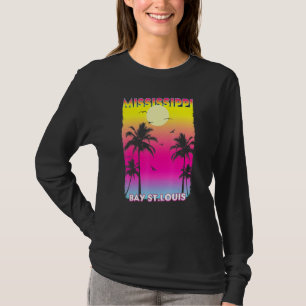 Bay St Louis Mississippi Ms Summer Vintage Sunset T-Shirt