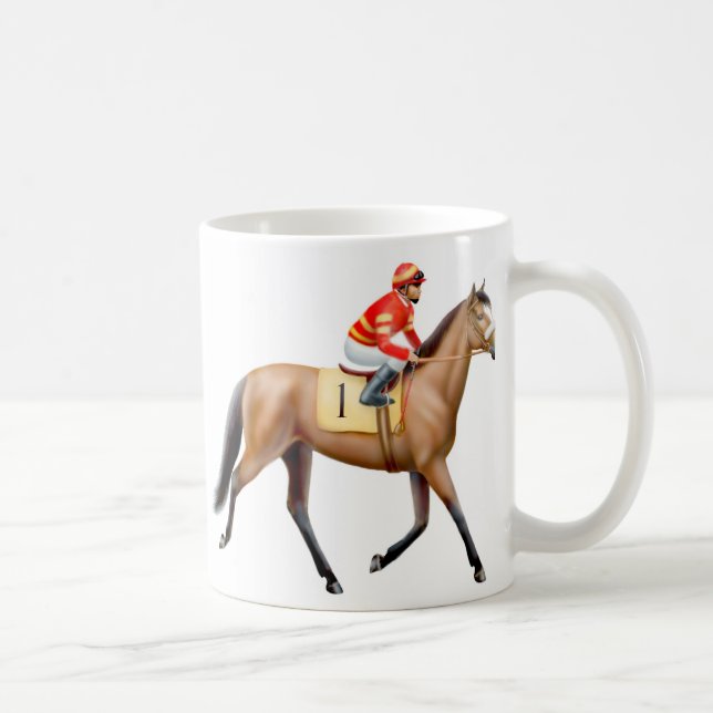 Bay Thoroughbred Racehorse Mug (Right)