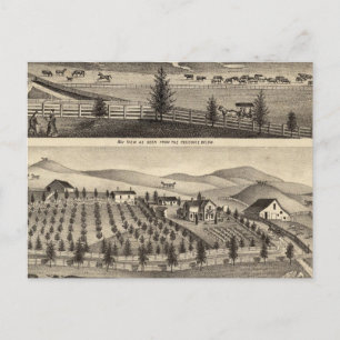 Bay View and Residence of JR Rose Postcard