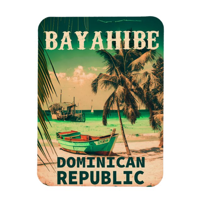 Bayahibe Dominican Republic - Retro Vintage 60s Magnet (Vertical)