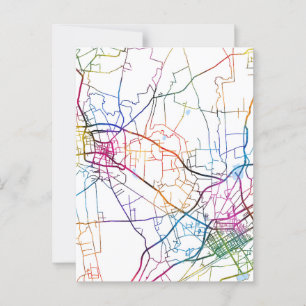 Bayannur China City Map Postcard