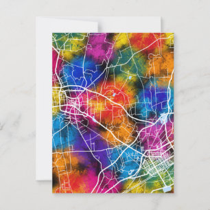 Bayannur China City Map Postcard
