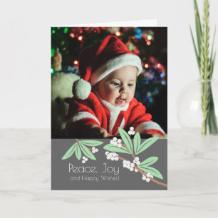 Bayberry Charm with Photo Holiday Card