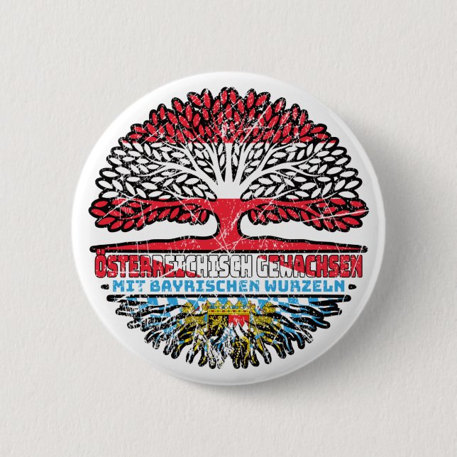 Bayern Bayrisch Österreichisch Baum 2 Inch Round Button (Front)