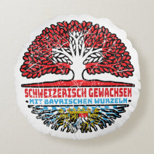 Bayern Bayrisch Schweizer Schweiz Baum Wurzel Round Pillow
