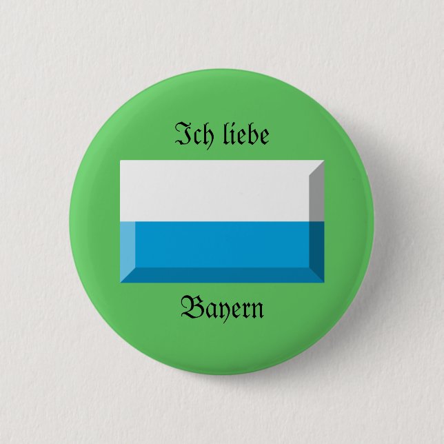 Bayern Flag Gem 2 Inch Round Button (Front)