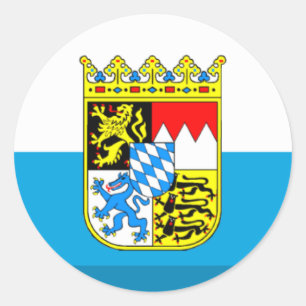 Bayern Flag Gem Classic Round Sticker