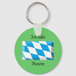 Bayern Flag Gem Keychain