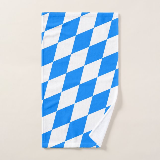 Bayern Rauten Fahne Hand Towel (Hand Towel)