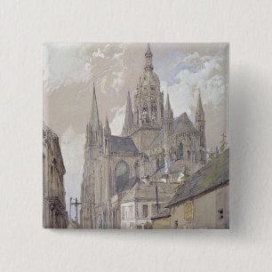 Bayeux Cathedral, View from the South East 2 Inch Square Button