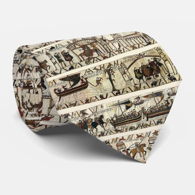 BAYEUX TAPESTRY 1066 Battle of Hastings Tie (Rolled)