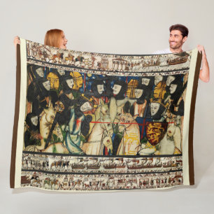 BAYEUX TAPESTRY 1066 Death of King Harold Fleece Blanket