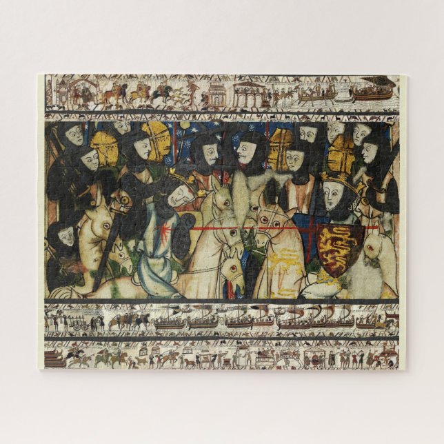 BAYEUX TAPESTRY 1066 Death of King Harold Jigsaw Puzzle (Horizontal)
