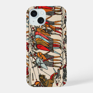 BAYEUX TAPESTRY BATTLE OF HASTINGS NORMAN KNIGHTS  iPhone 15 CASE