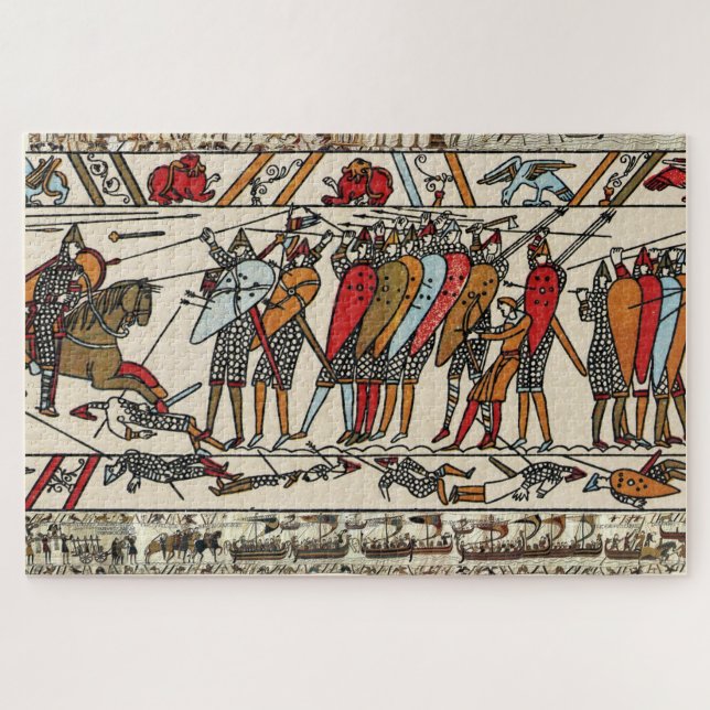 BAYEUX TAPESTRY BATTLE OF HASTINGS NORMAN KNIGHTS  JIGSAW PUZZLE (Horizontal)