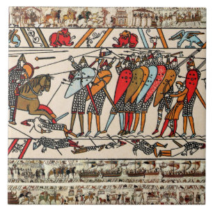 BAYEUX TAPESTRY,BATTLE OF HASTINGS,NORMAN KNIGHTS TILE