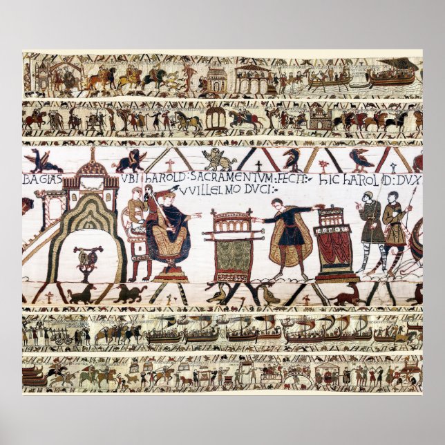 BAYEUX TAPESTRY Harold Made an Oath on Holy Relics Poster (Front)
