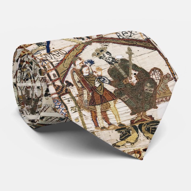BAYEUX TAPESTRY King Edward Confessor and Harold  Tie (Rolled)