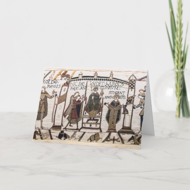 Bayeux Tapestry - King Harold Coronation Card (Front)