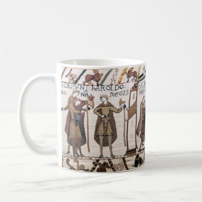 Bayeux Tapestry - King Harold Coronation Coffee Mug (Left)