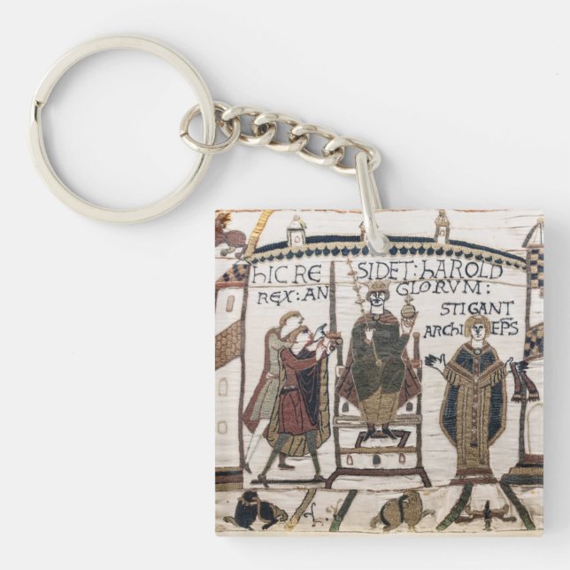 Bayeux Tapestry - King Harold Coronation Keychain (Front)
