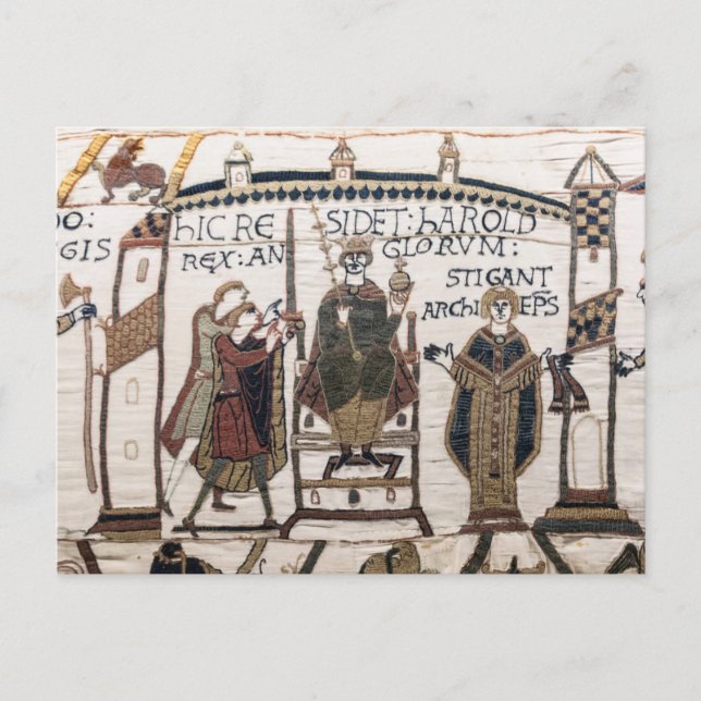 Bayeux Tapestry - King Harold Coronation Postcard (Front)
