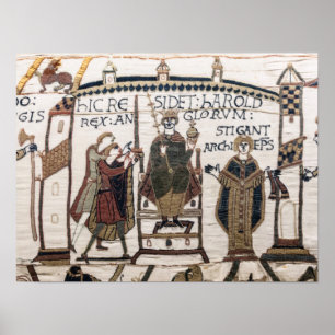Bayeux Tapestry - King Harold Coronation Poster