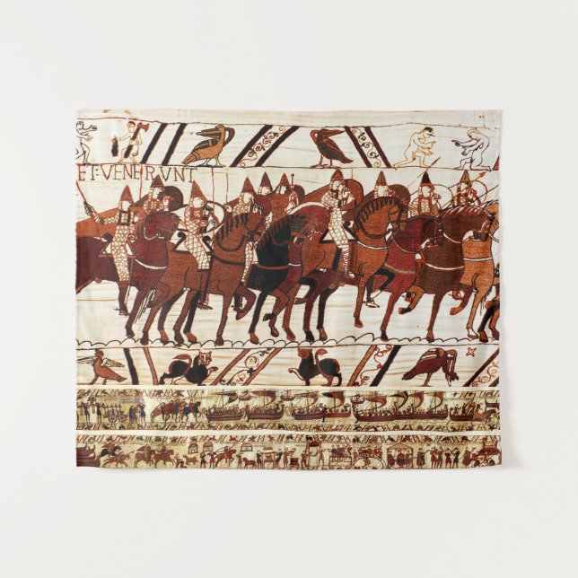 BAYEUX TAPESTRY NORMAN ARMY, KNIGHTS HORSEBACK (Front (Horizontal))
