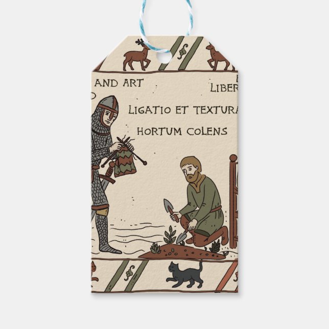 bayeux tapestry parody gift tags (Front)