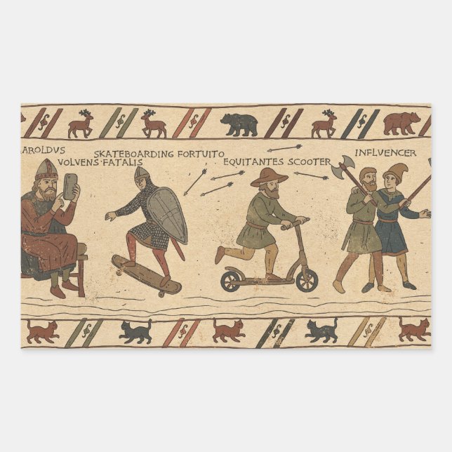 Bayeux Tapestry Parody Sticker (Front)