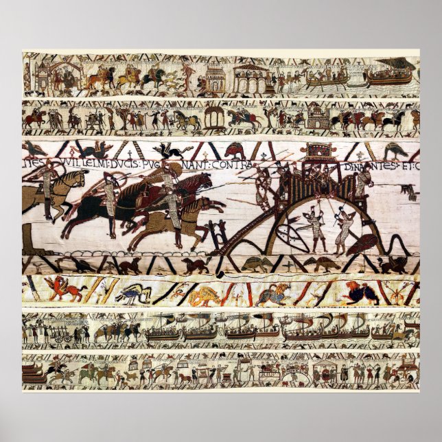 BAYEUX TAPESTRY SIEGE OF DINAN ,ATTACK TO CASTLE POSTER (Front)