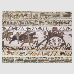 BAYEUX TAPESTRY SIEGE OF DINAN ,ATTACK TO CASTLE TISSUE PAPER